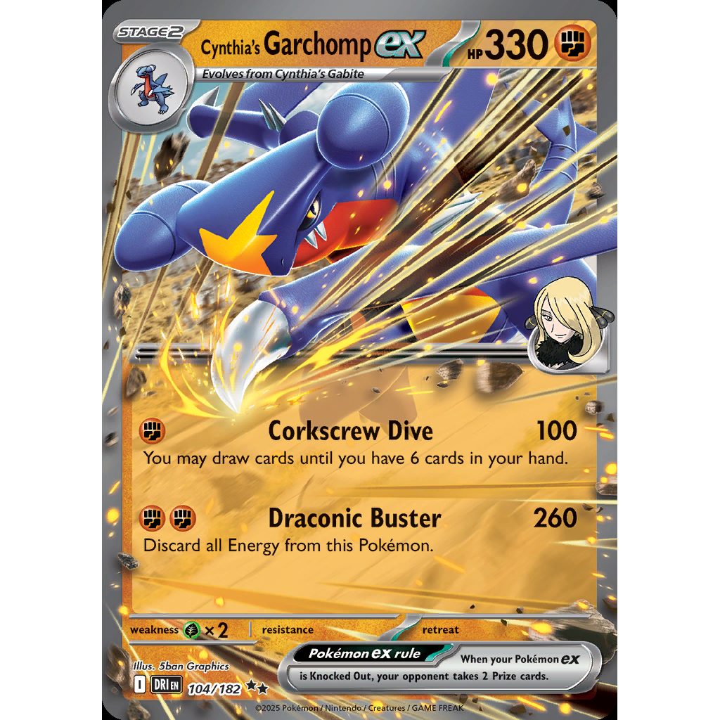 Cynthia’s Garchomp ex 104/182 - Destined Rivals