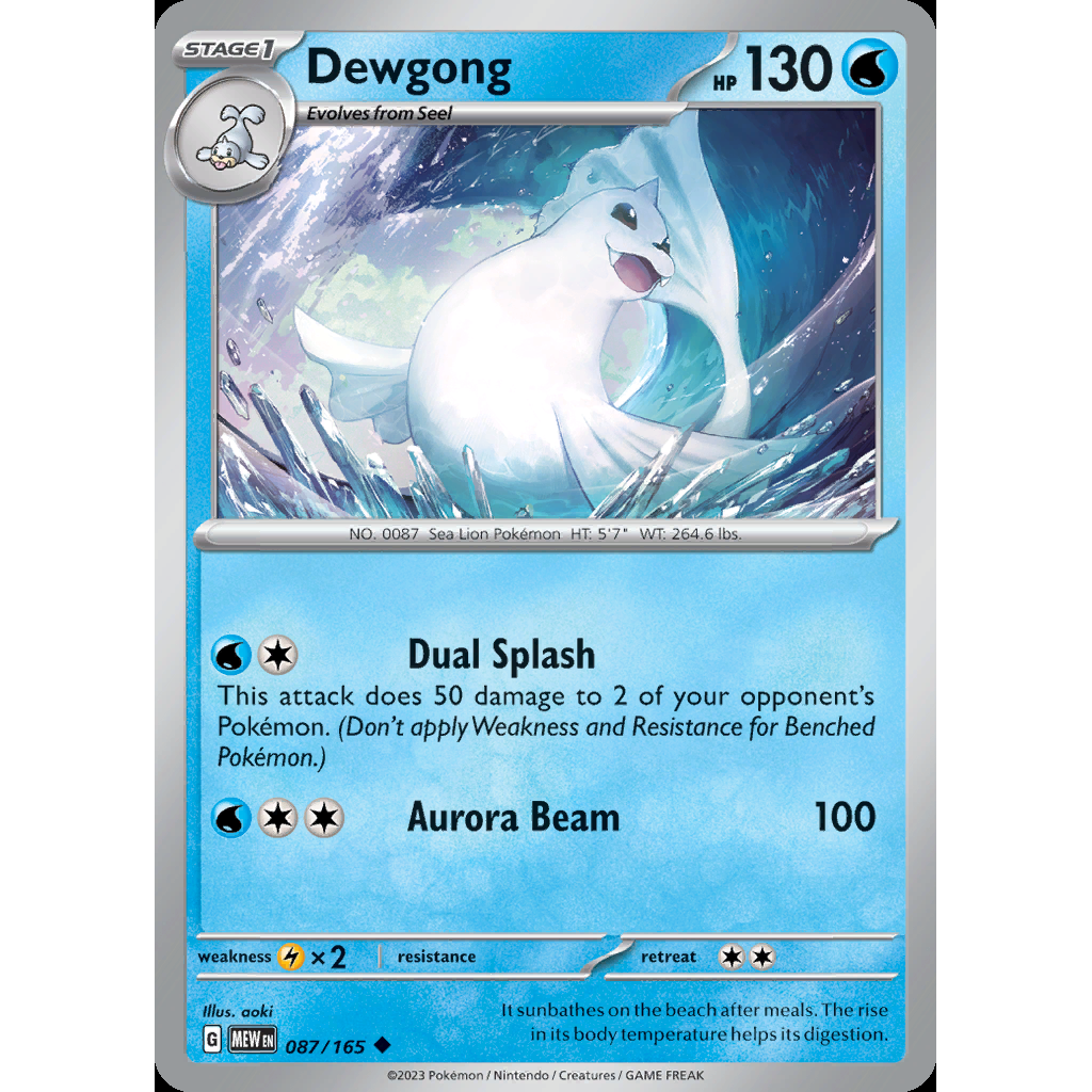 Dewgong 87/165 [Reverse Holo] - 151