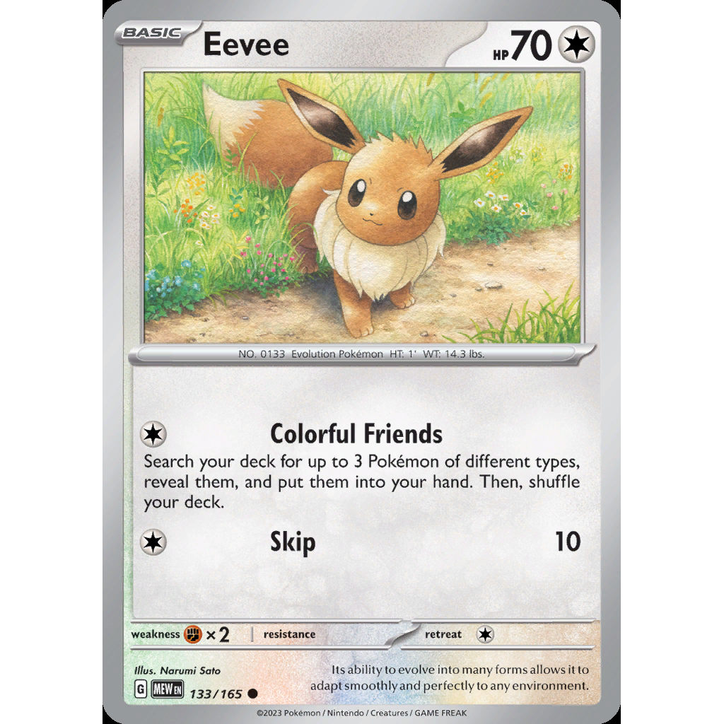 Eevee 133/165 [Reverse Holo] - 151