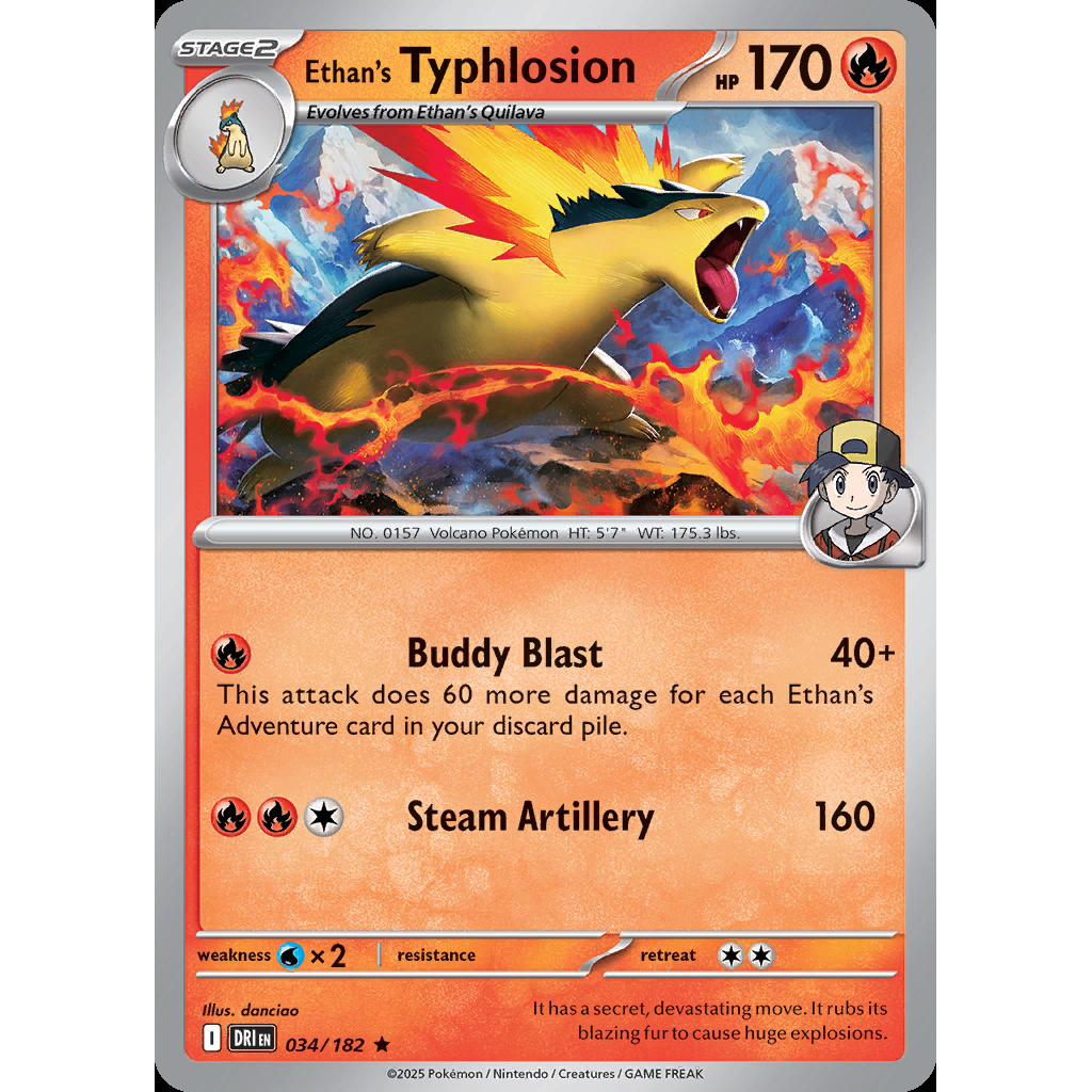 Ethan’s Typhlosion 34/182 [Reverse Holo] - Destined Rivals