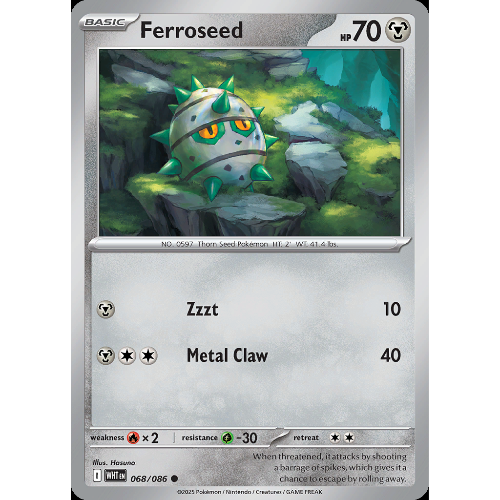 Ferroseed 68/086 [Reverse Holo] - White Flare