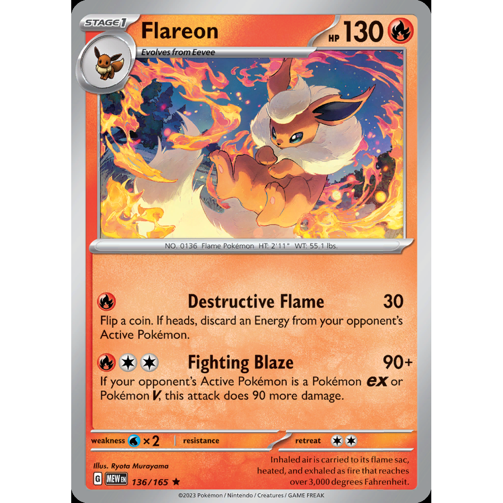 Flareon 136/165 [Holo] - 151