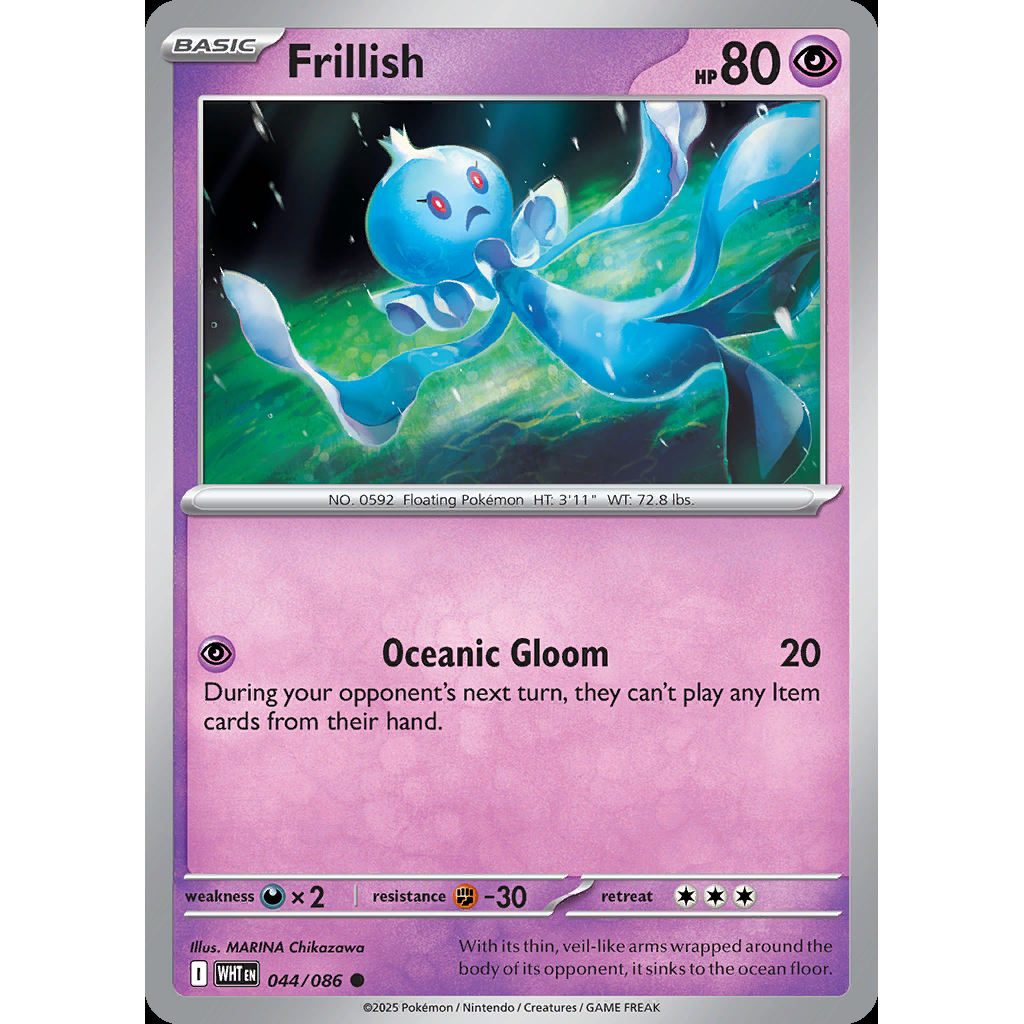 Frillish 44/086 [Reverse Holo] - White Flare