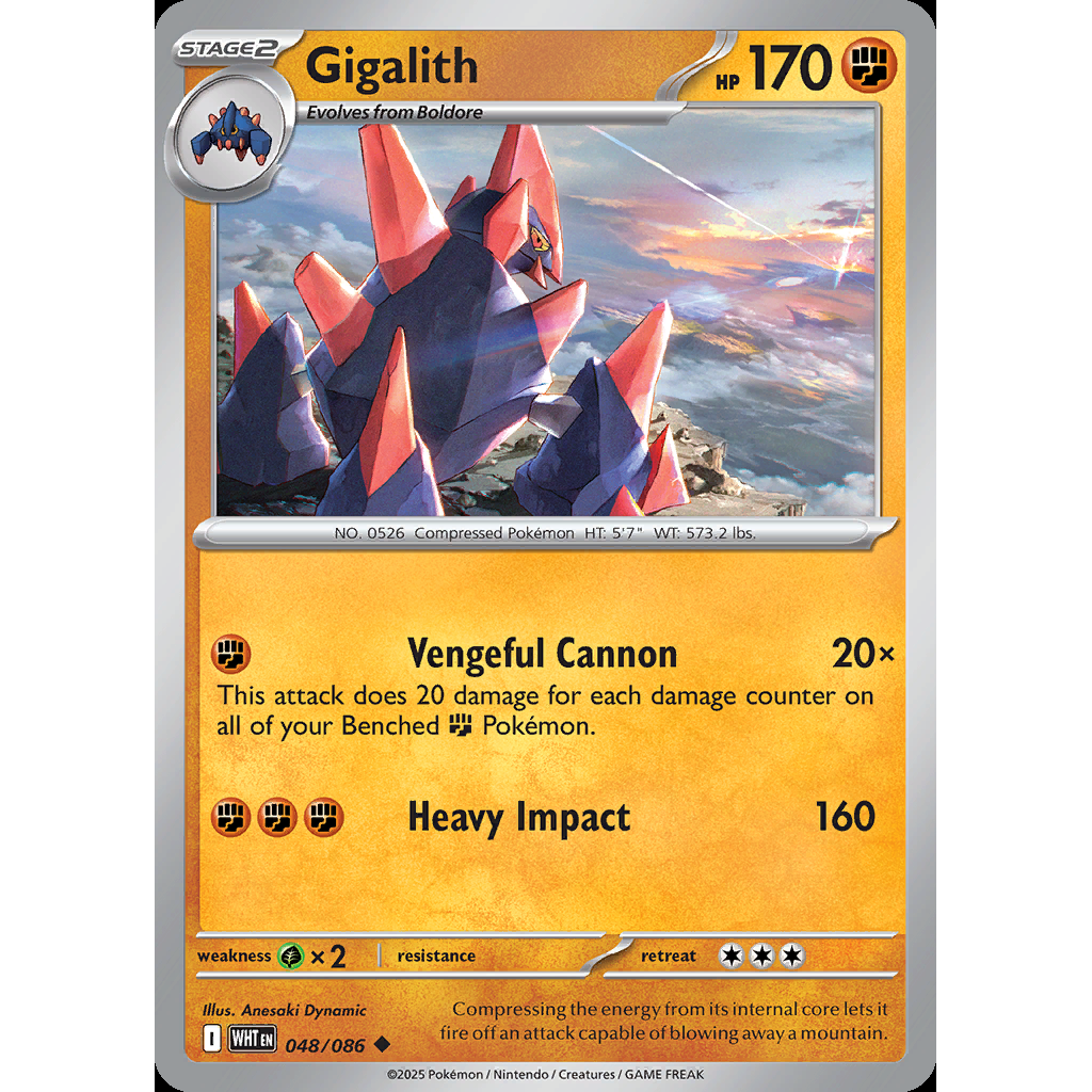 Gigalith 48/086 [Reverse Holo] - White Flare