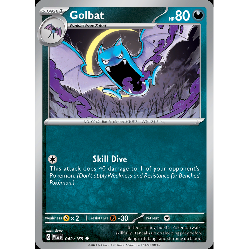 Golbat 42/165 [Reverse Holo] - 151