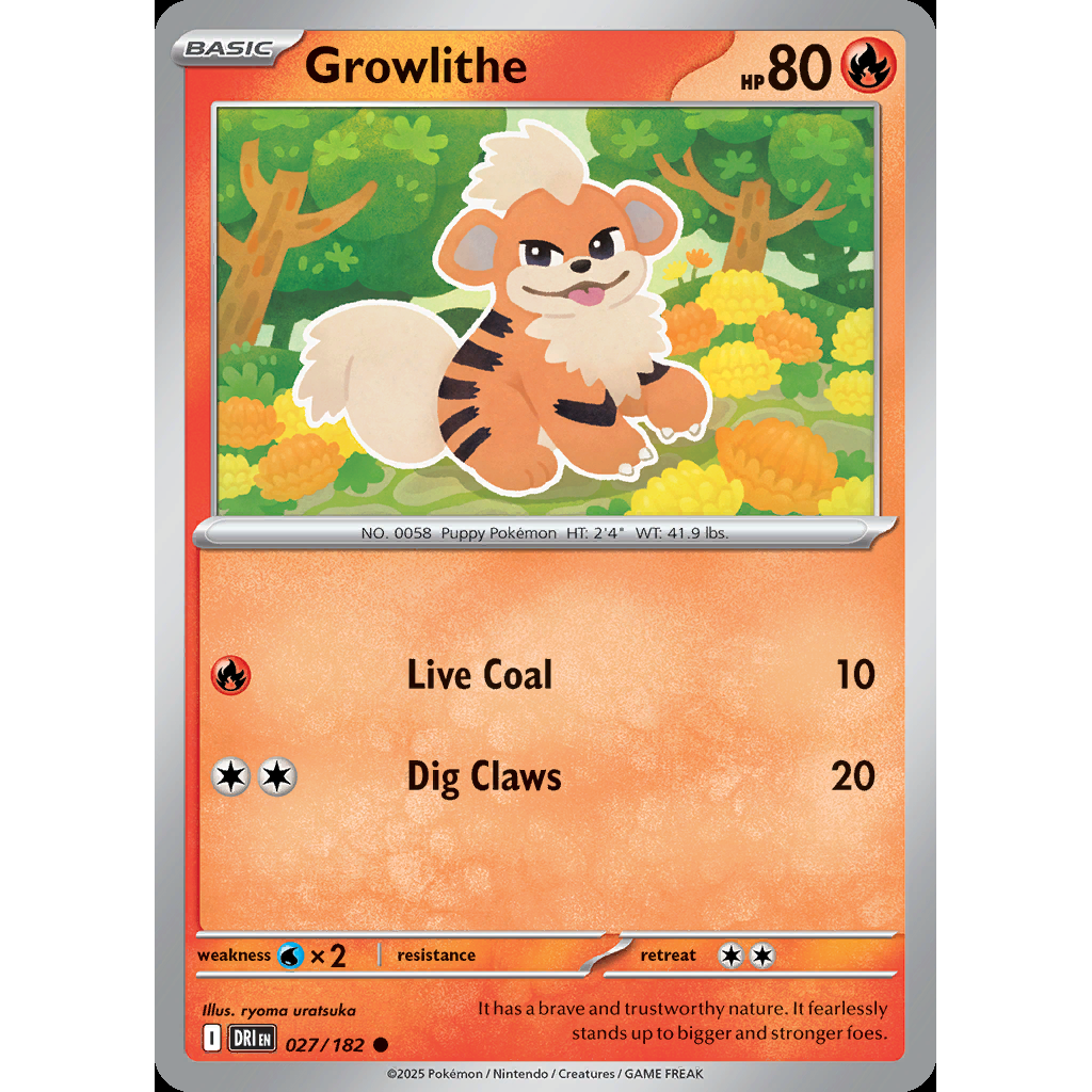 Growlithe 27/182 [Reverse Holo] - Destined Rivals