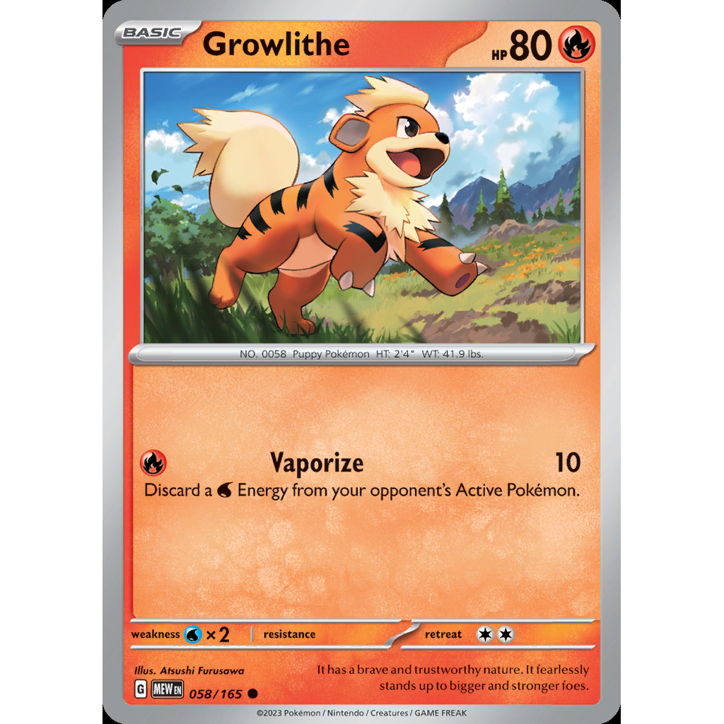 Growlithe 58/165 - 151