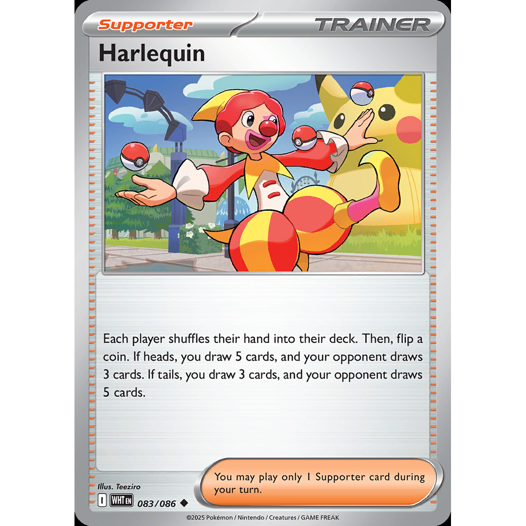 Harlequin 83/086 [Reverse Holo] - White Flare