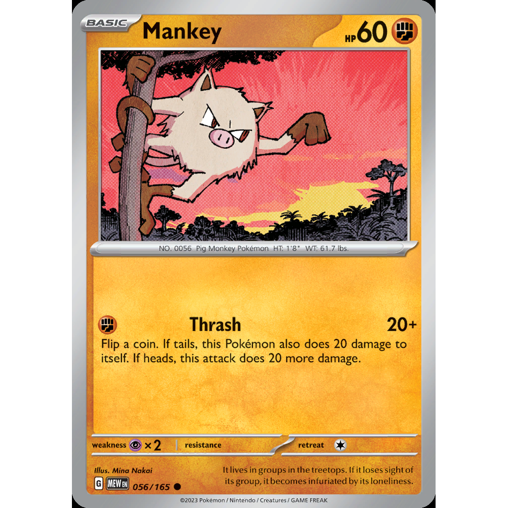Mankey 56/165 [Reverse Holo] - 151