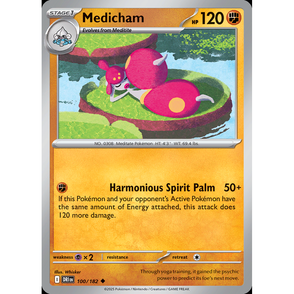 Medicham 100/182 [Reverse Holo] - Destined Rivals