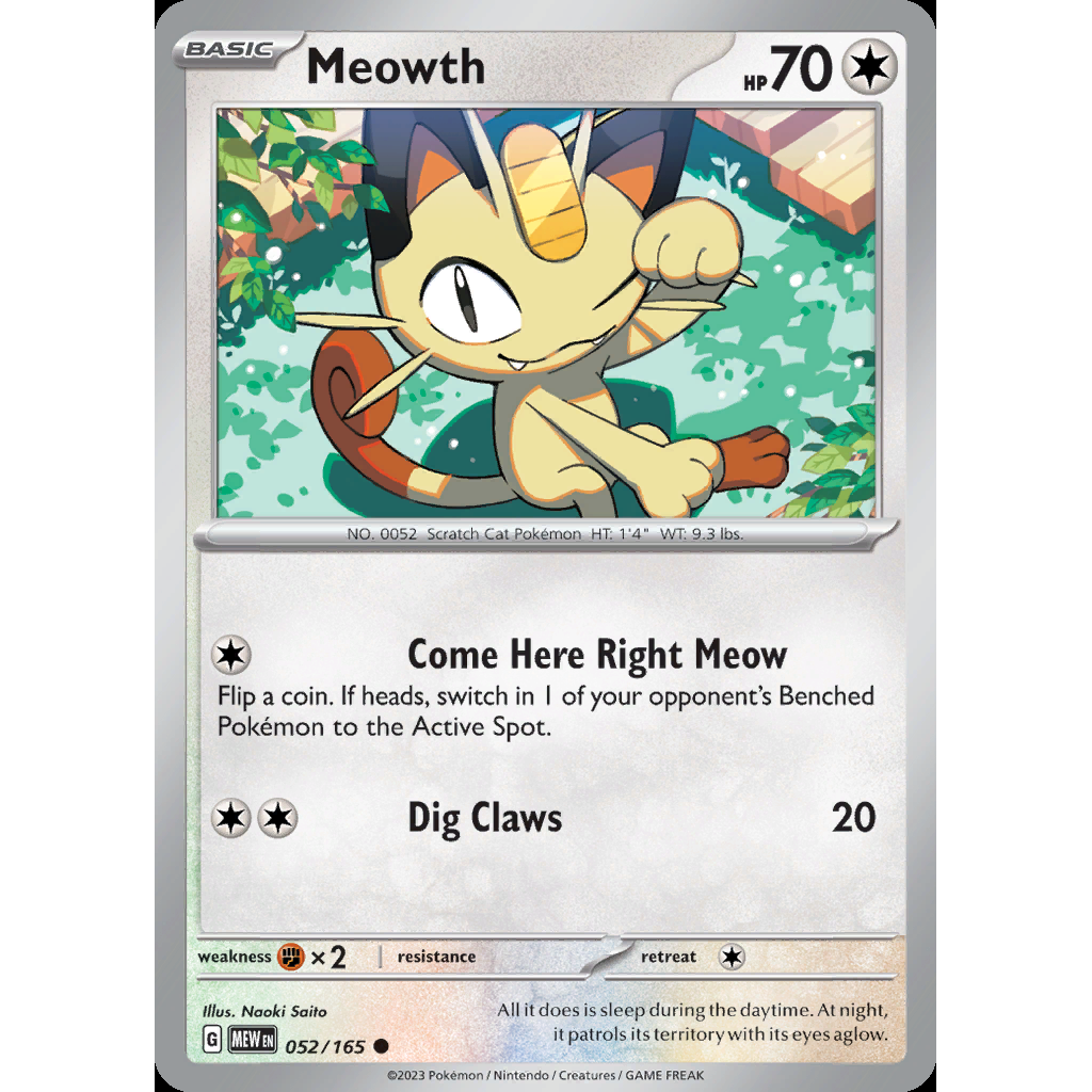 Meowth 52/165 - 151