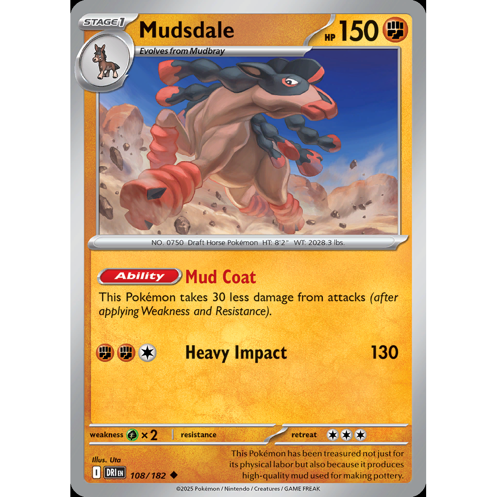 Mudsdale 108/182 [Reverse Holo] - Destined Rivals