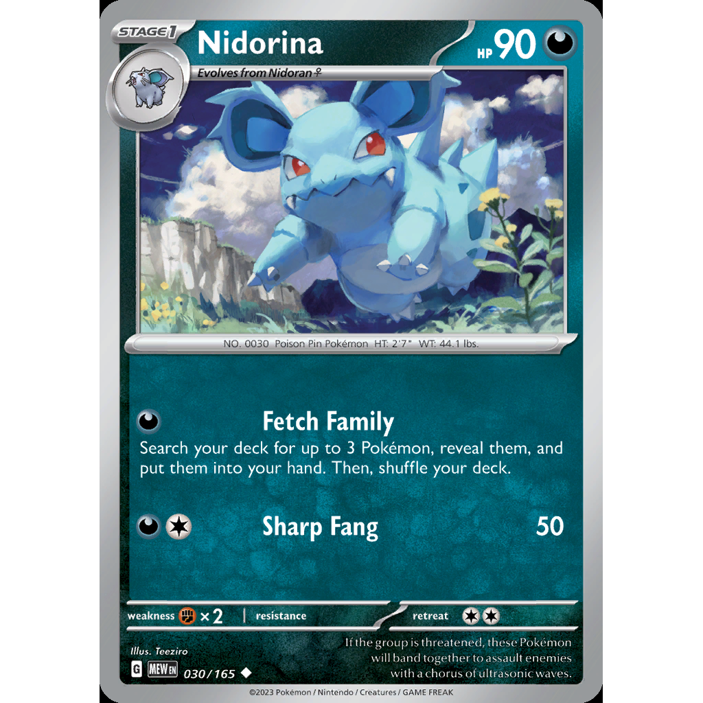 Nidorina 30/165 [Reverse Holo] - 151