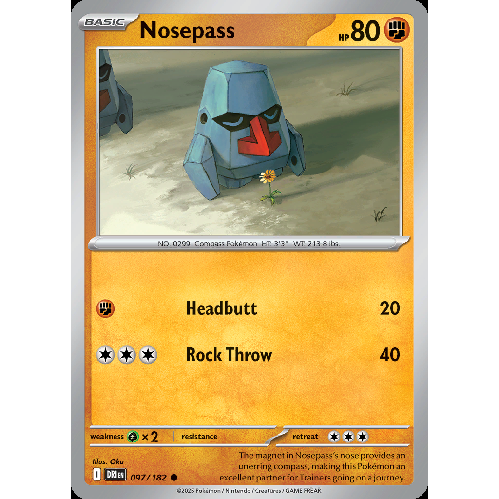 Nosepass 97/182 [Reverse Holo] - Destined Rivals