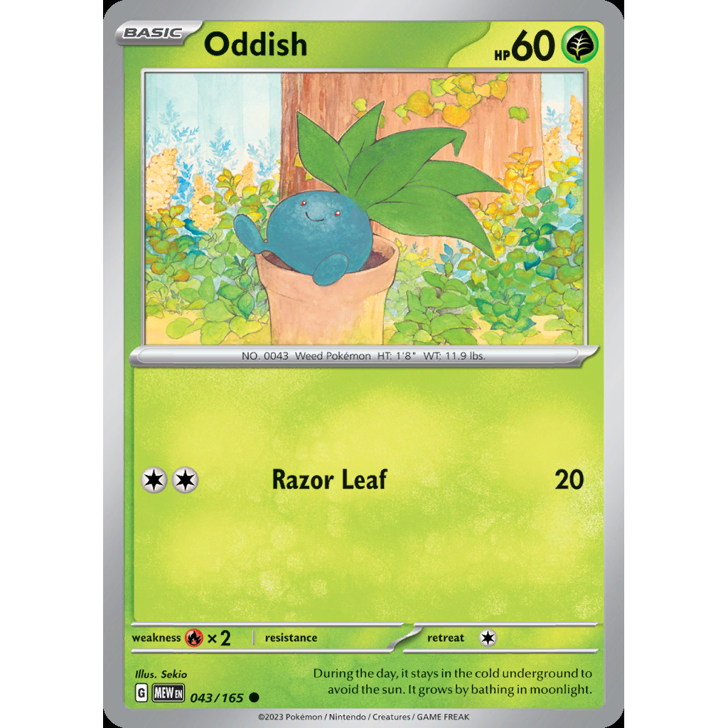 Oddish 43/165 [Reverse Holo] - 151