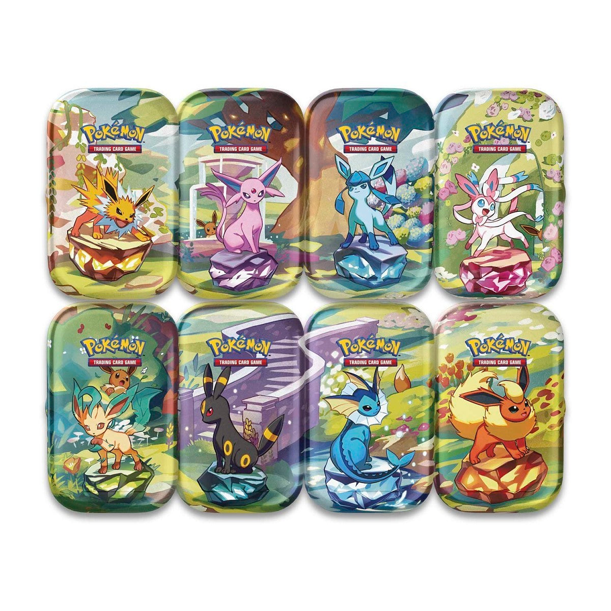 Pokémon Prismatic Evolutions Mini Tin Display (8 tins)