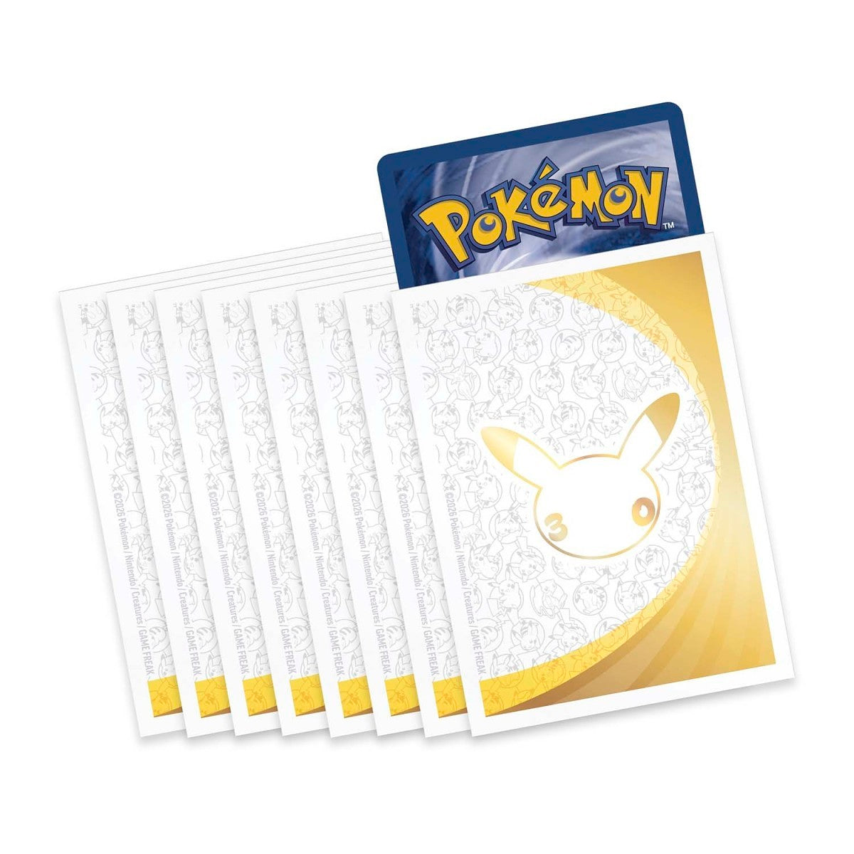Pikachu 30th Celebration Deck Protector Sleeves (65 stk)