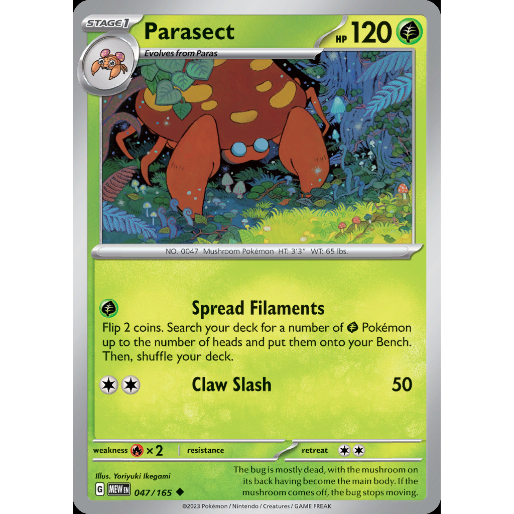 Parasect 47/165 [Reverse Holo] - 151