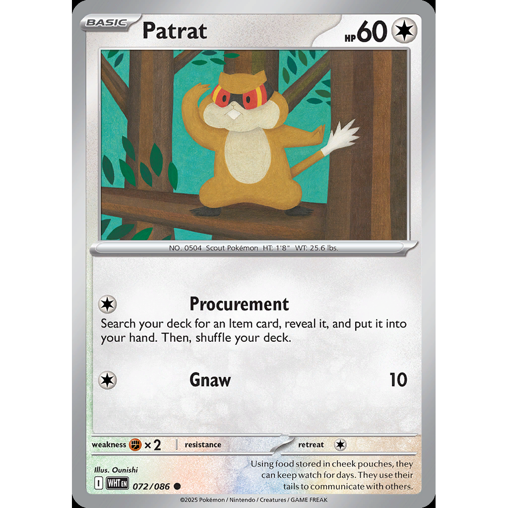 Patrat 72/086 [Reverse Holo] - White Flare