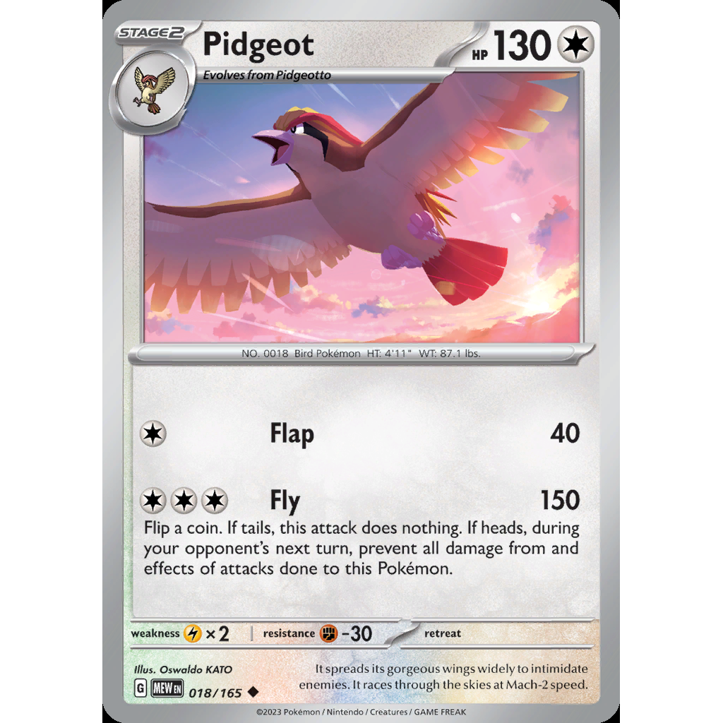 Pidgeot 18/165 [Reverse Holo] - 151