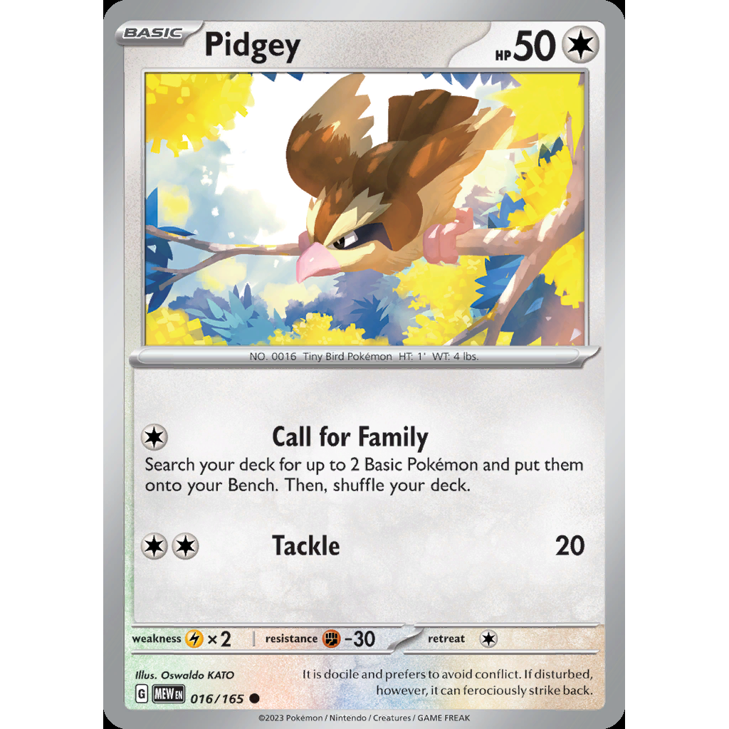 Pidgey 16/165 [Reverse Holo] - 151