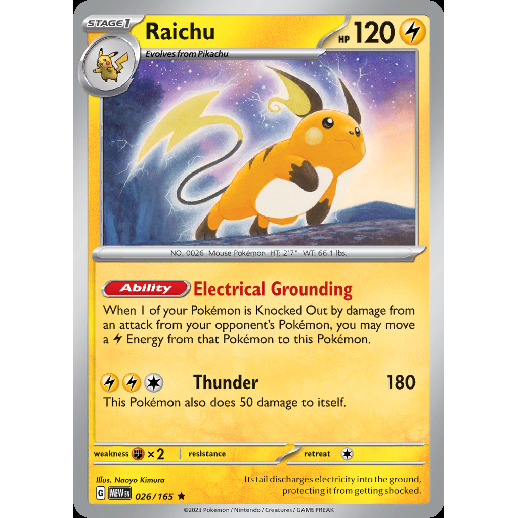 Raichu [Holo] 26/165 - 151