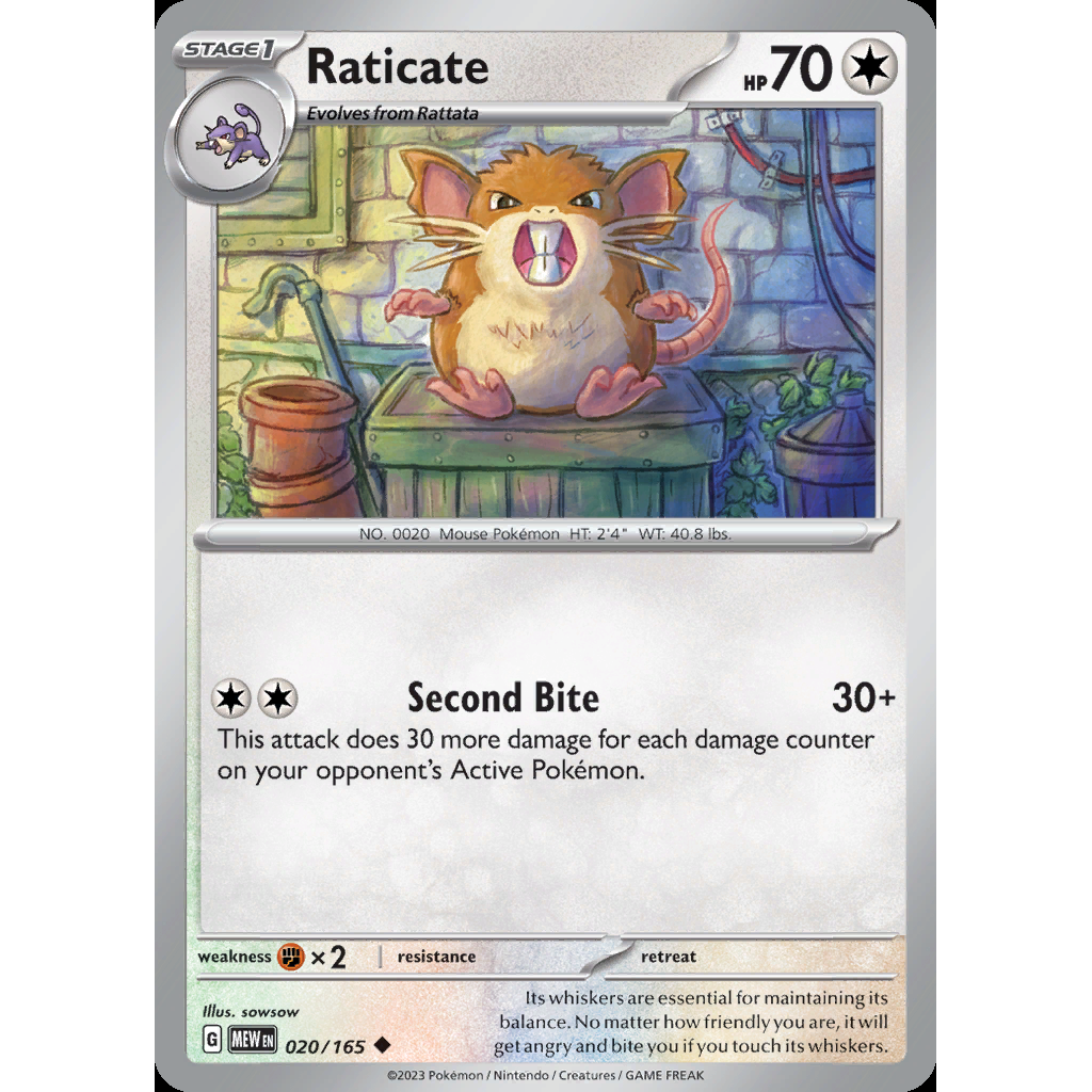Raticate 20/165 - 151