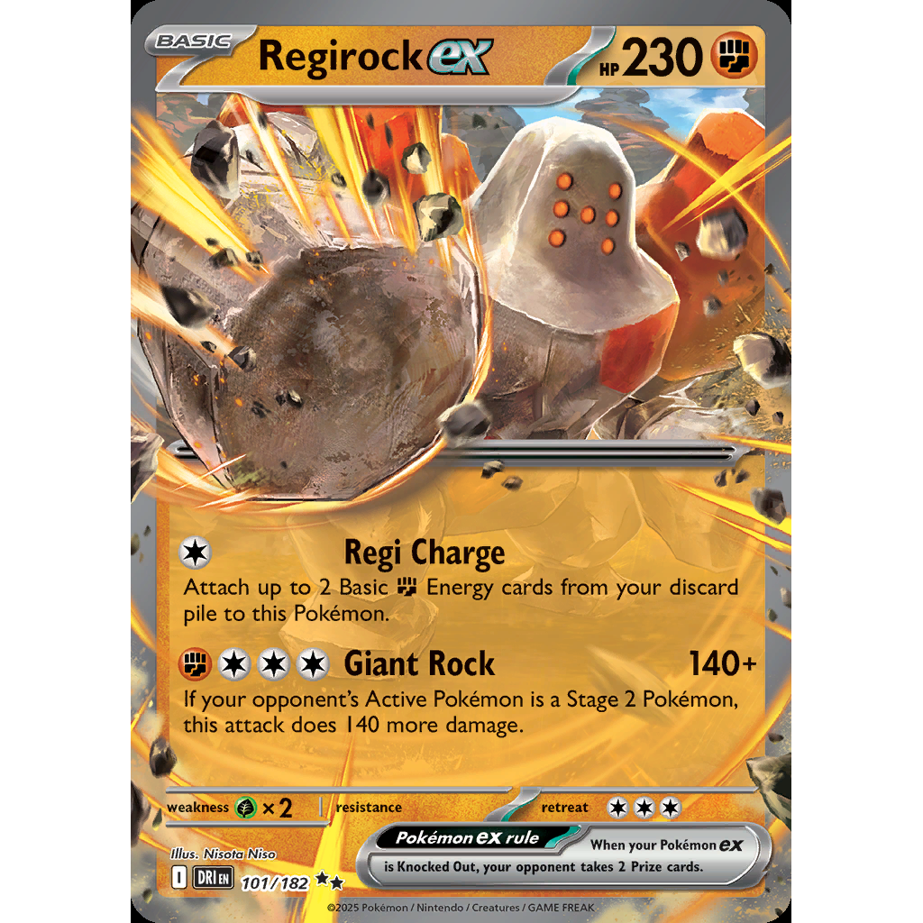 Regirock ex 101/182 - Destined Rivals