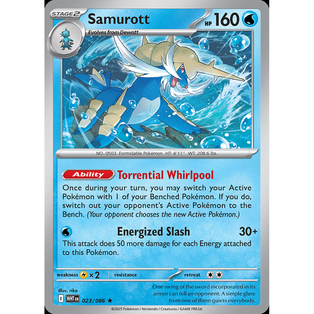 Samurott 23/086 [Reverse Holo] - White Flare