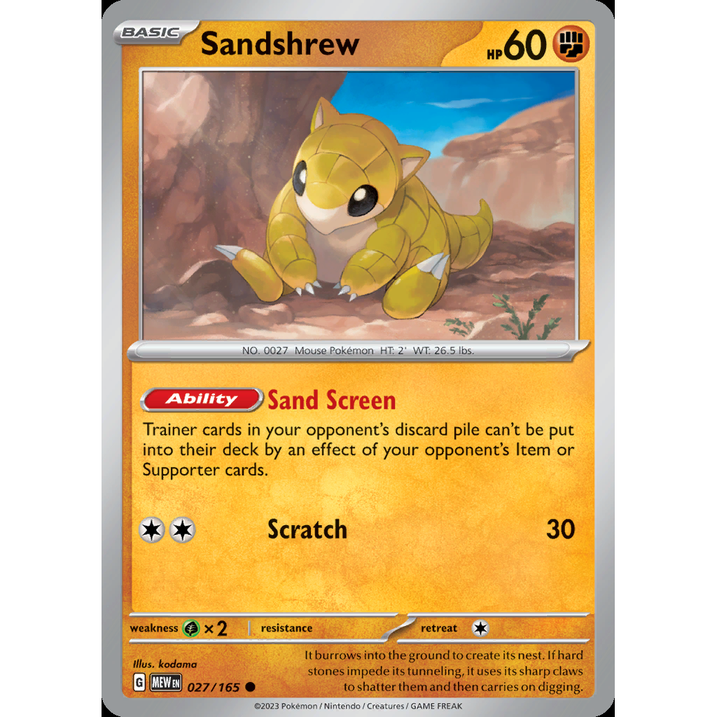Sandshrew 27/165 [Reverse Holo] - 151
