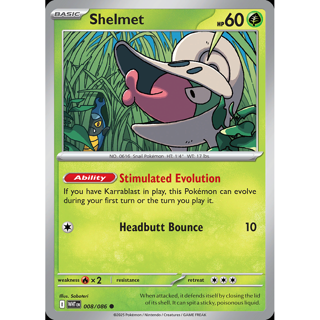 Shelmet 8/086 [Reverse Holo] - White Flare
