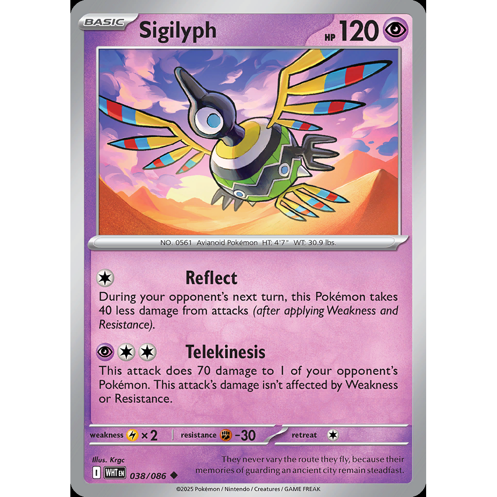 Sigilyph 38/086 [Reverse Holo] - White Flare