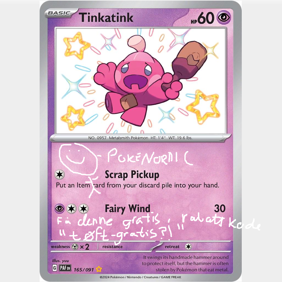 Tinkatink Baby Shiny 165/091 - Paldean Fates