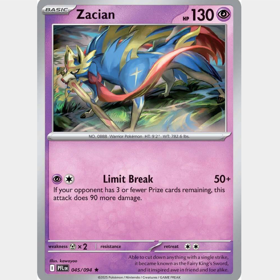Zacian 45/094 [Reverse Holo] - Phantasmal Flames