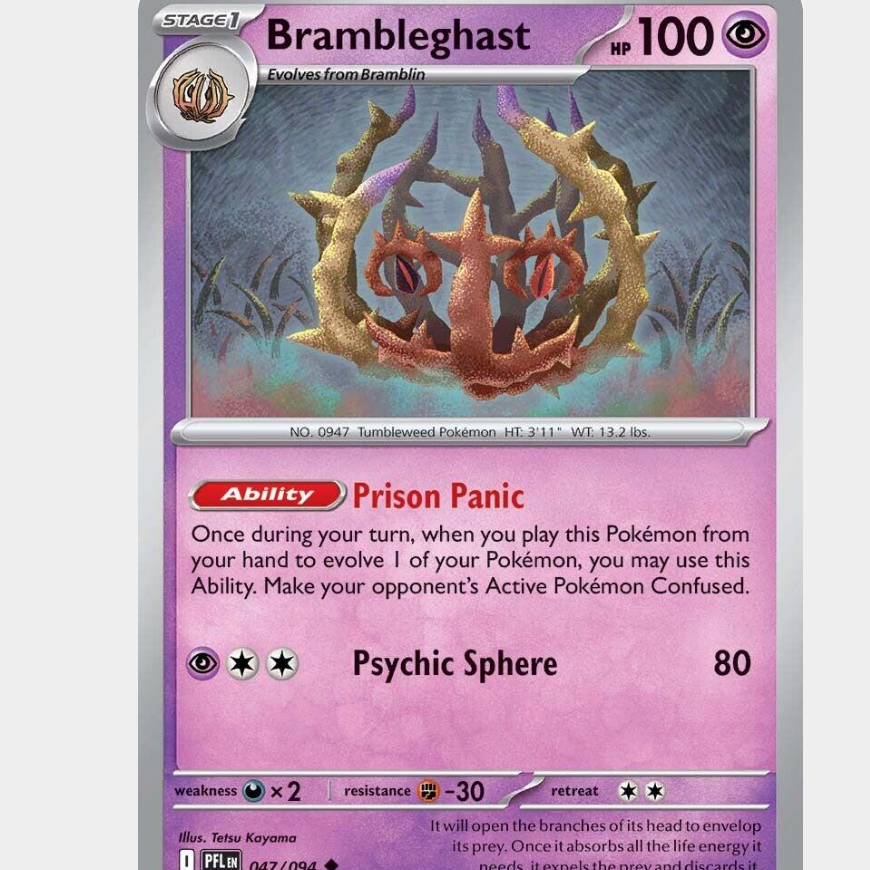 Brambleghast 47/094 [Reverse Holo] - Phantasmal Flames