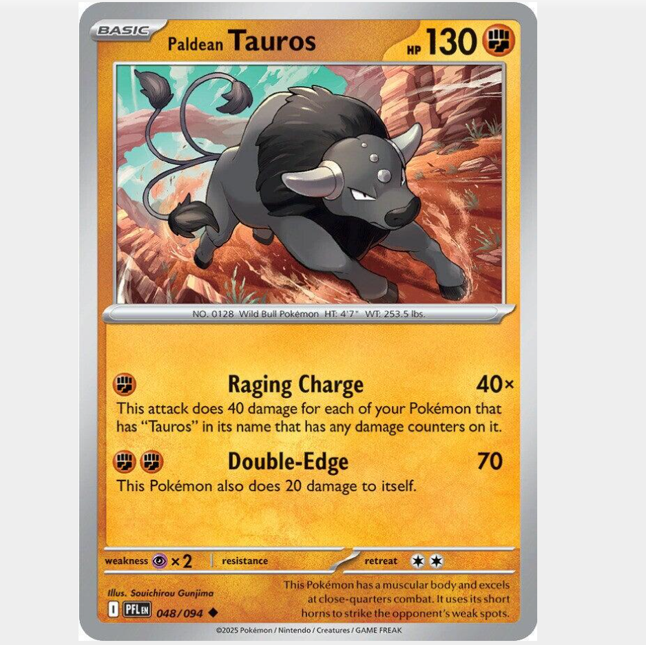 Paldean Tauros 48/094 [Reverse Holo] - Phantasmal Flames
