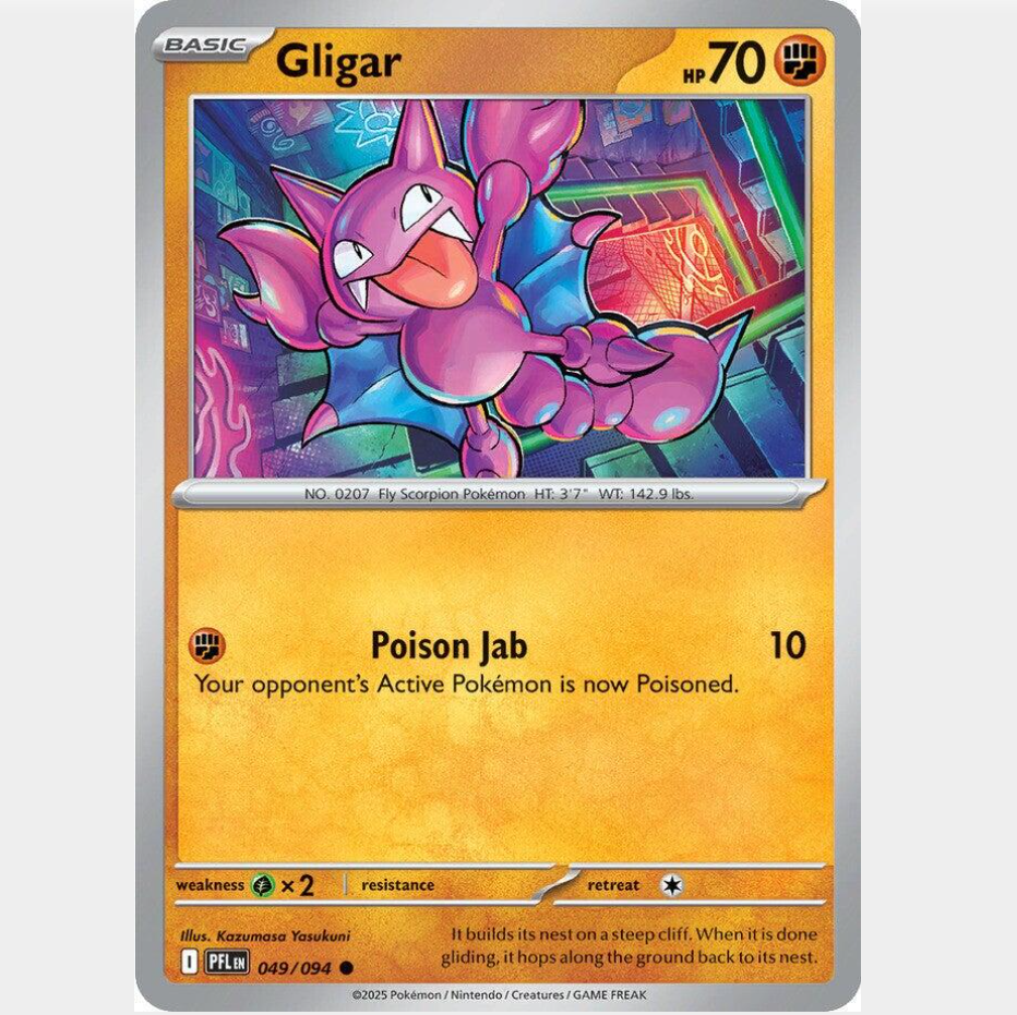 Gligar 49/094 [Reverse Holo] - Phantasmal Flames