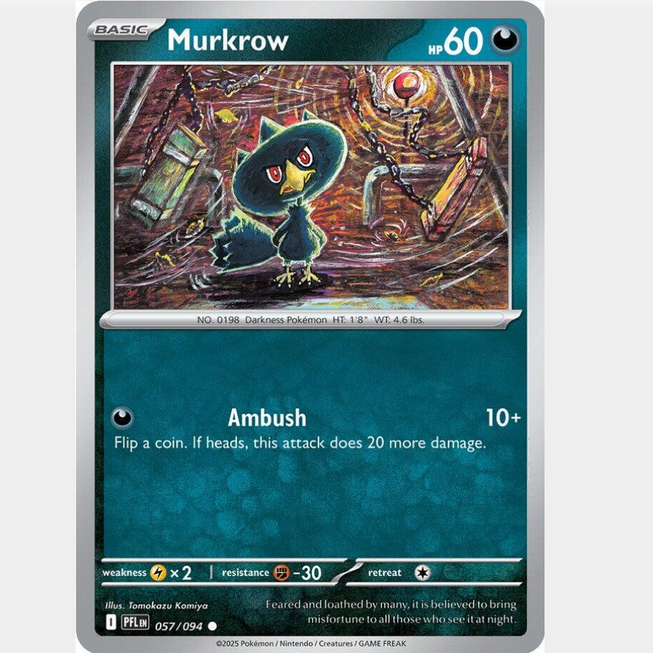 Murkrow 57/094 [Reverse Holo] - Phantasmal Flames