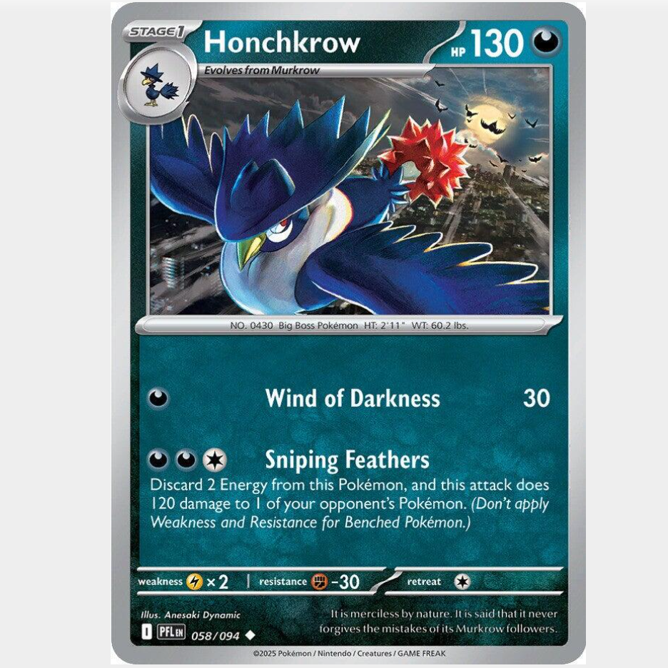 Honchkrow 58/094 [Reverse Holo] - Phantasmal Flames