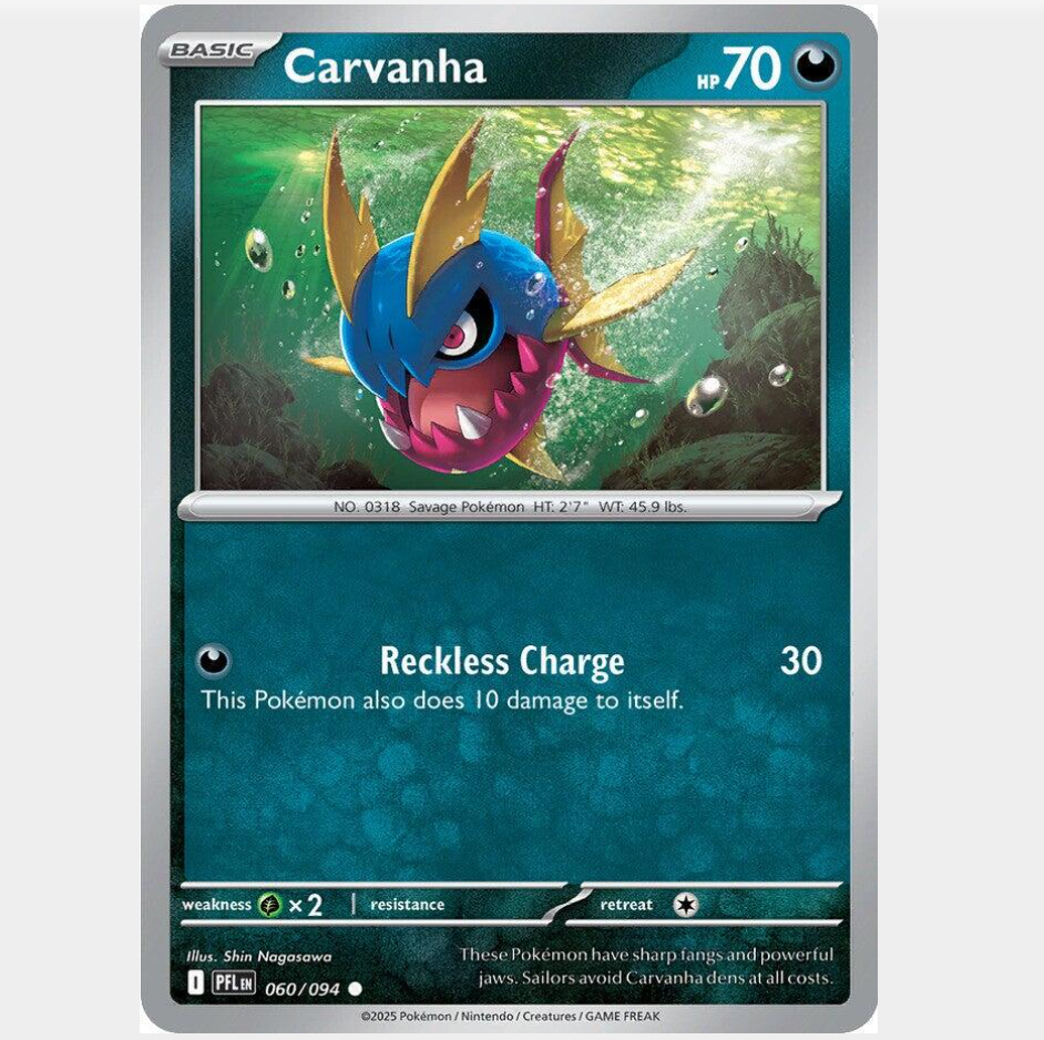 Carvanha 60/094 [Reverse Holo] - Phantasmal Flames