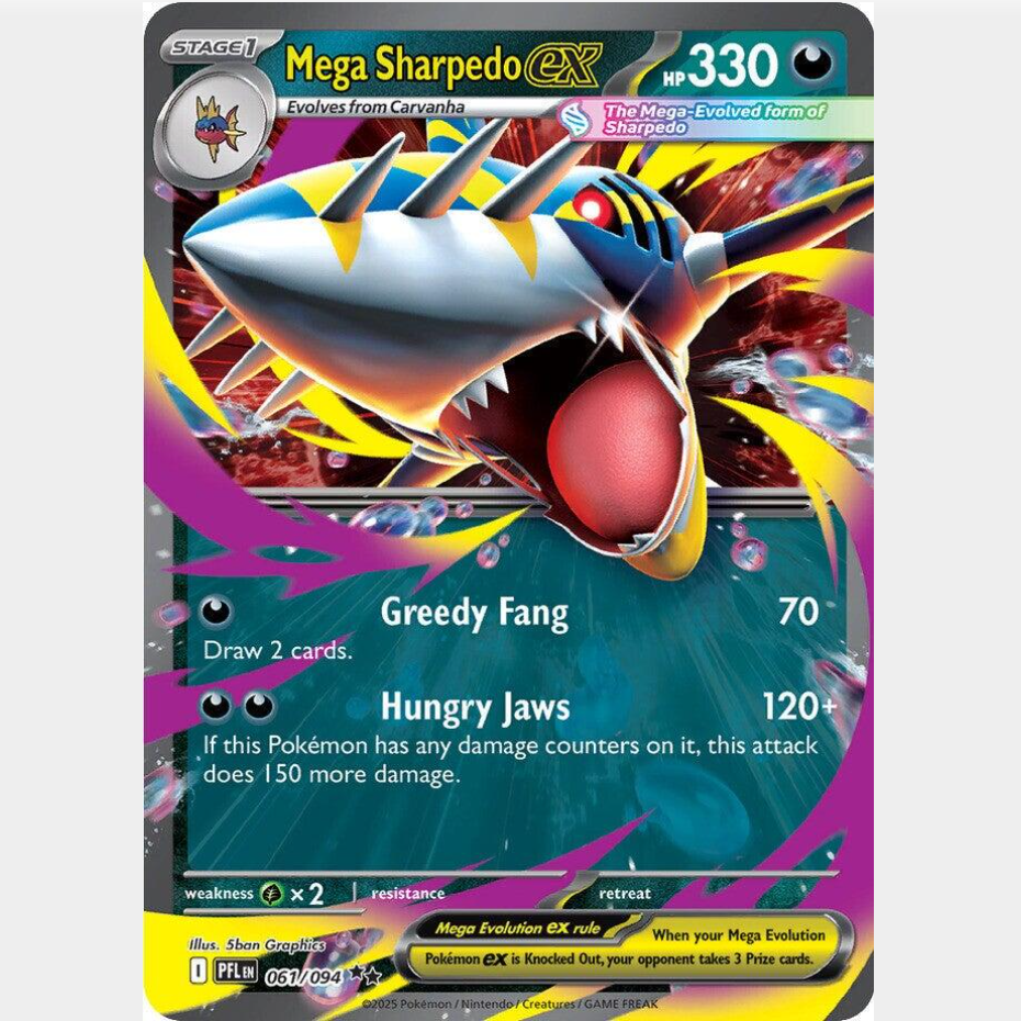 Mega Sharpedo ex 61/094 - Phantasmal Flames