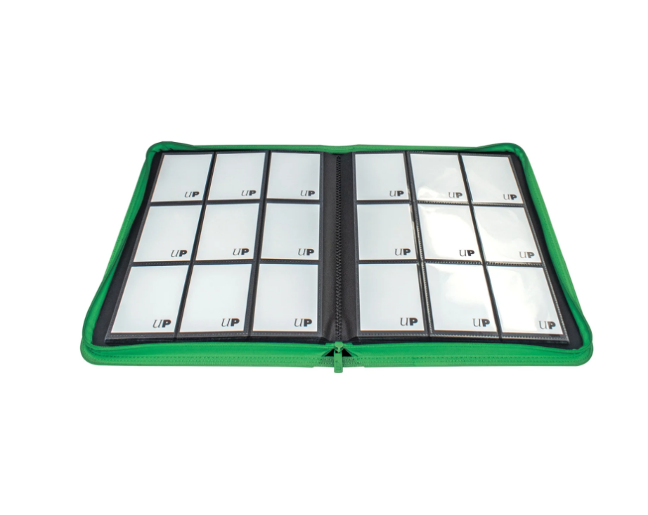 Premium 9-Pocket Zippered Vivid Green Ultra PRO-Binder