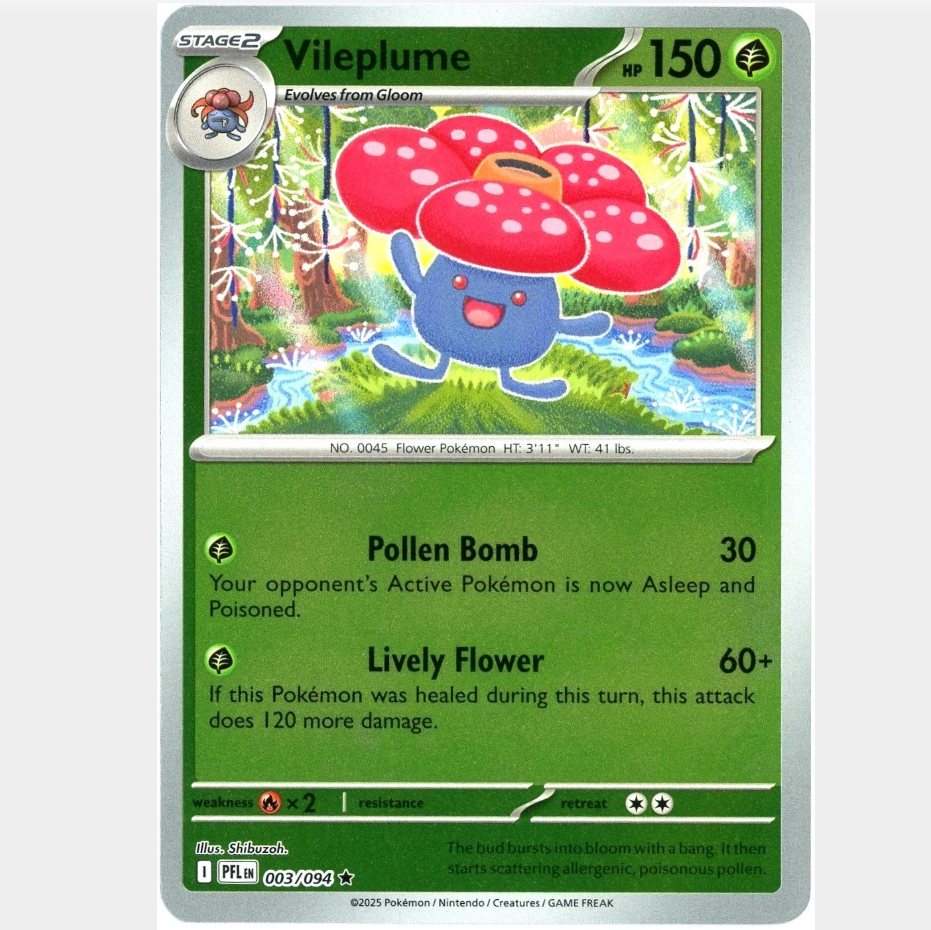 Vileplume 3/086 [Reverse Holo] - Phantasmal Flames