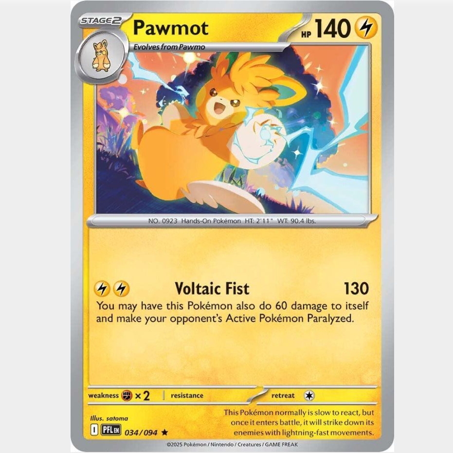 Pawmot 34/094 [Reverse Holo]  - Phantasmal Flames