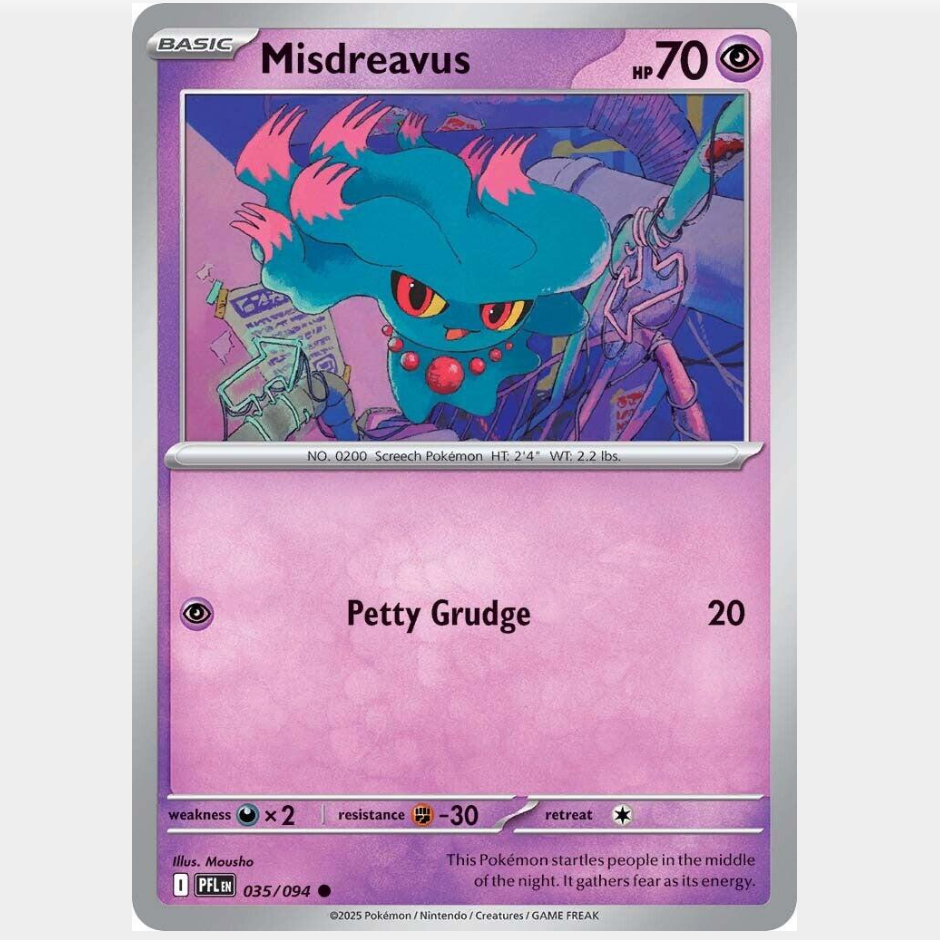 Misdreavus 35/094 [Reverse Holo] - Phantasmal Flames