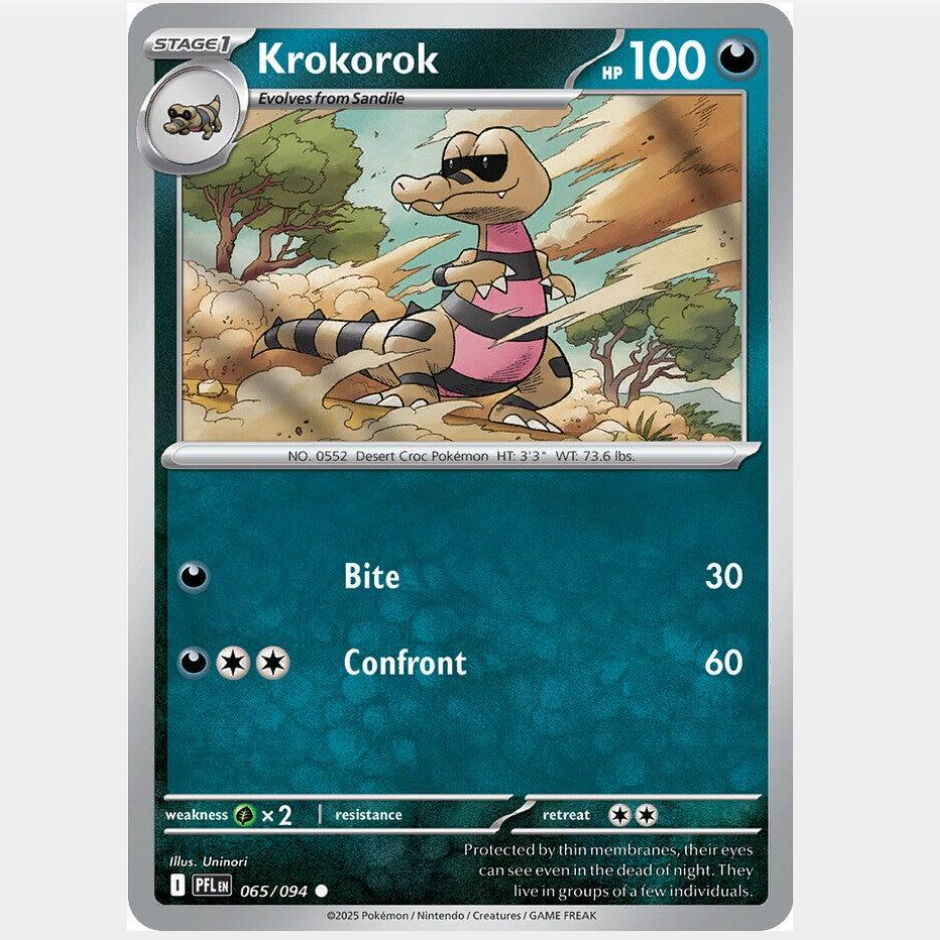 Krokorok 65/094 [Reverse Holo] - Phantasmal Flames