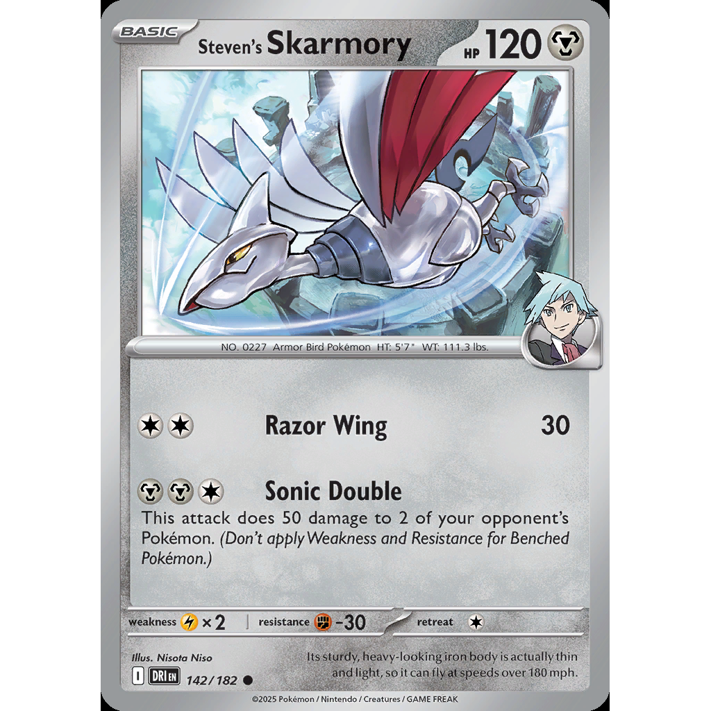 Steven’s Skarmory 142/182 [Reverse Holo] - Destined Rivals