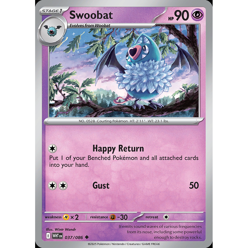 Swoobat 37/086 [Reverse Holo] - White Flare