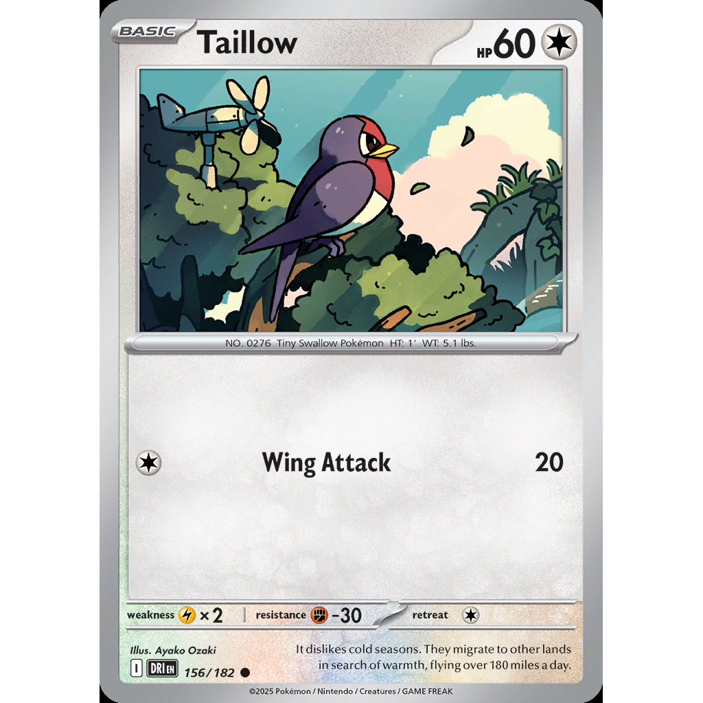 Taillow 156/182 [Reverse Holo] - Destined Rivals