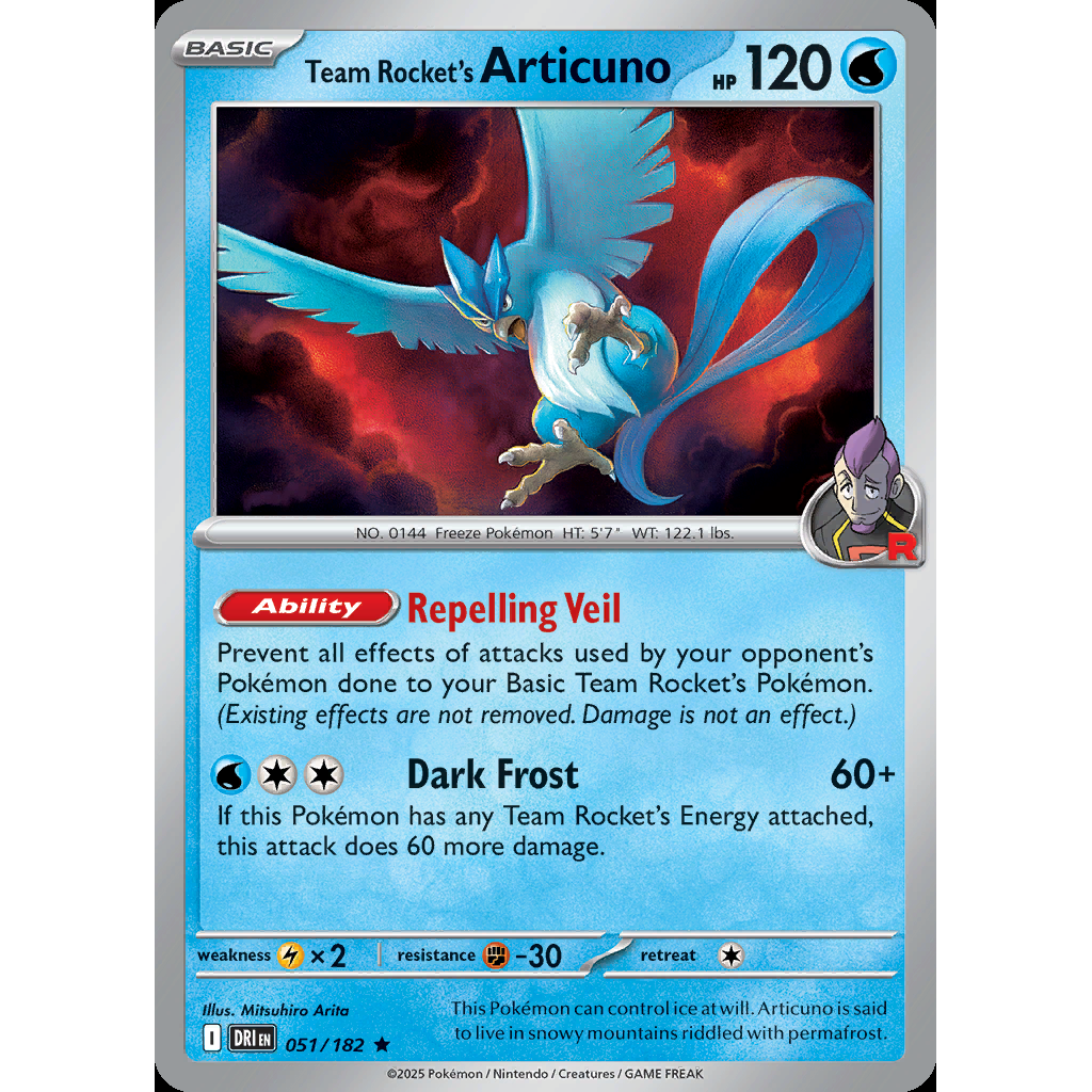 Team Rocket’s Articuno 51/182 [Reverse Holo] - Destined Rivals